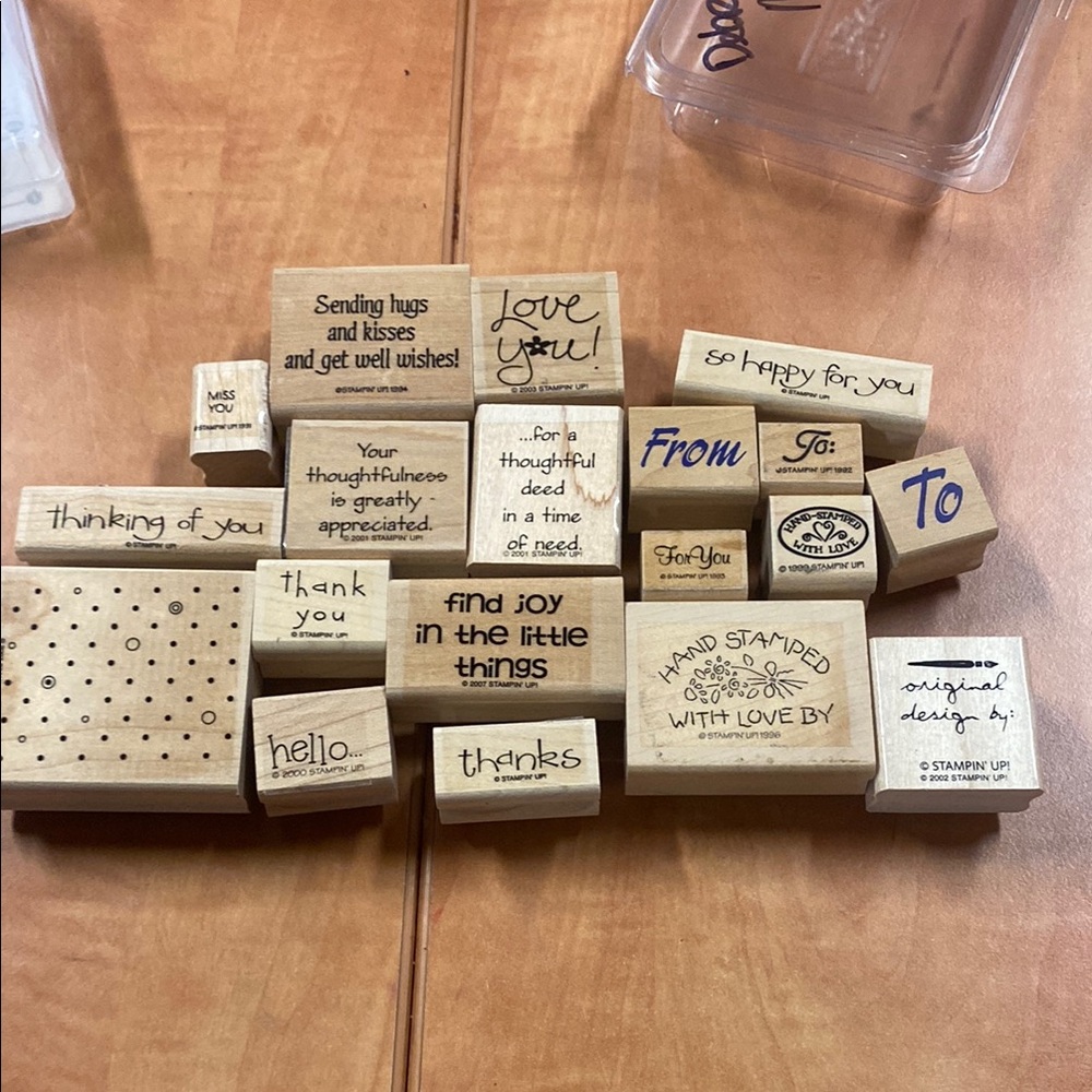Stampin' Up! Brown Rubber Stamps for Creative Design card making sayings